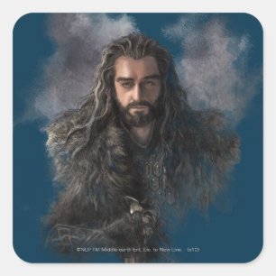 Pegatina Cuadrada Ilustracion de THORIN OAKENSHIELD™