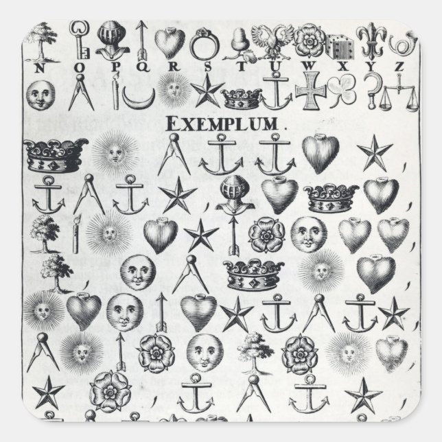 Pegatina Cuadrada Ilustracion del Libro 9 (Anverso)