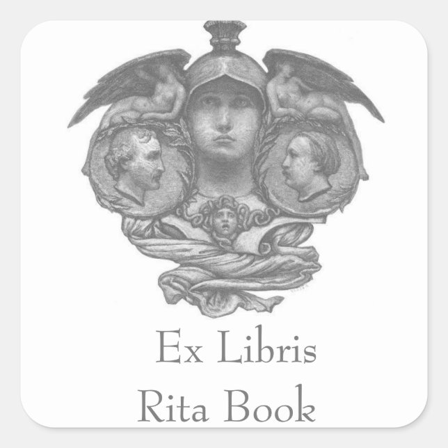 Pegatina Cuadrada Ilustracion Gustav Doré Del Raven (Anverso)