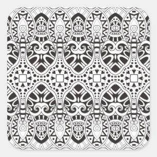 Pegatina Cuadrada Ilustracion inspirado