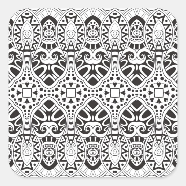 Pegatina Cuadrada Ilustracion inspirado (Anverso)