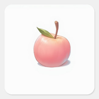 Pegatina Cuadrada Ilustracion Pastel juguetón