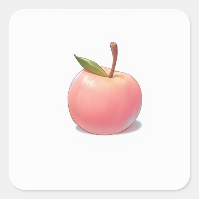 Pegatina Cuadrada Ilustracion Pastel juguetón (Anverso)