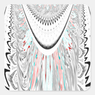 Pegatina Cuadrada Ilustracion vectorial de colores cálidos y suaves