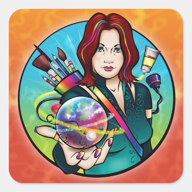 PEGATINA CUADRADA ILUSTRIA (Anverso)