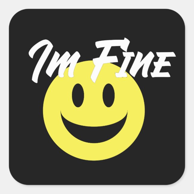 Pegatina Cuadrada Im Fine Sticker (Anverso)