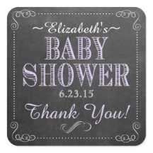 Imagen de Chalkboard Baby Shower Purple