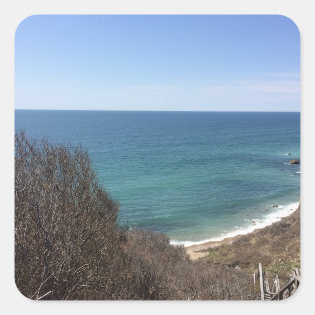 Pegatina Cuadrada imagen de foto personalizado (Anverso)