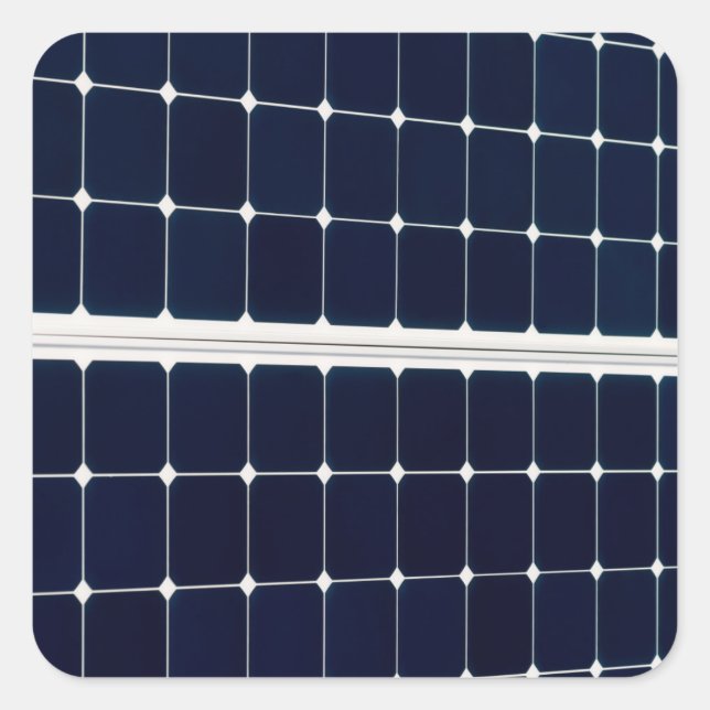 Pegatina Cuadrada Imagen divertida de un panel de energía solar (Anverso)