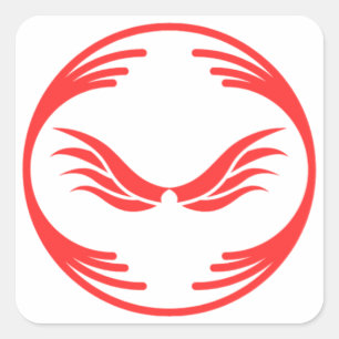 Pegatina Cuadrada Imagen divertida en medio de un diseño divertido