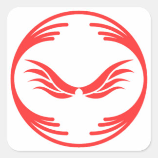 Pegatina Cuadrada Imagen divertida en medio de un diseño divertido