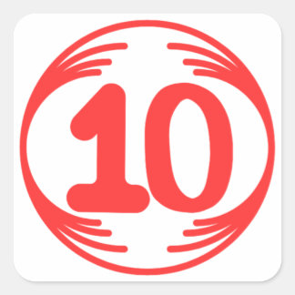 Pegatina Cuadrada Imagen divertida en medio de un diseño divertido