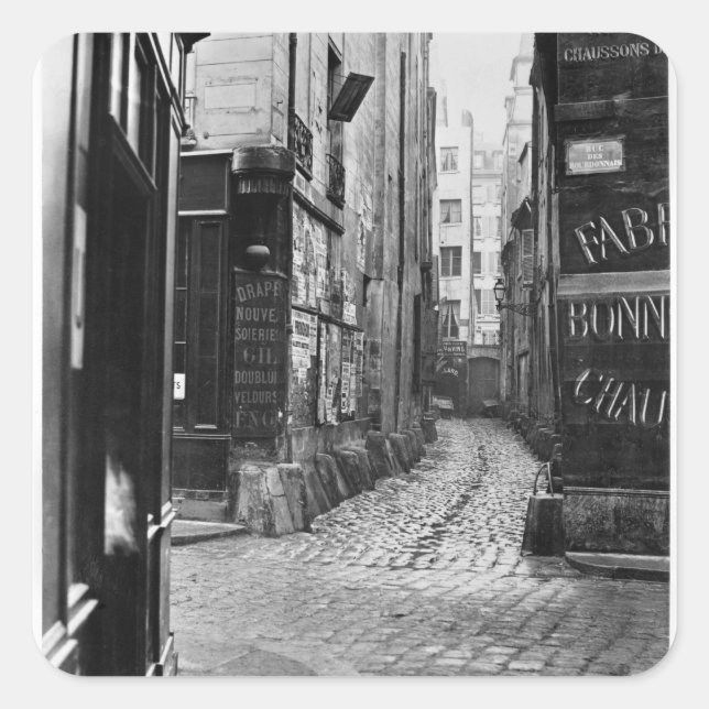 Pegatina Cuadrada Impasse des Bourdonnais (Anverso)