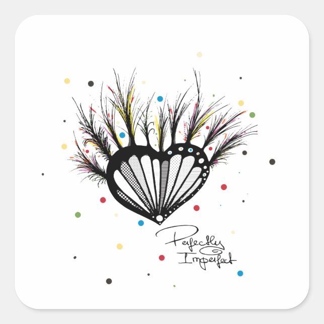 Pegatina Cuadrada Imperfecto (Anverso)