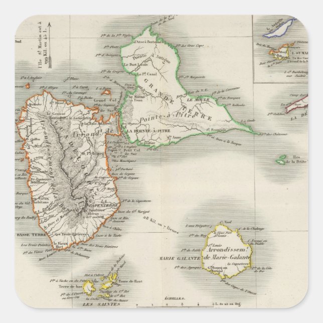 Pegatina Cuadrada Imperio americano (Anverso)