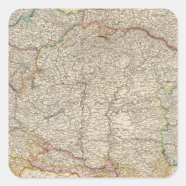 Pegatina Cuadrada Imperio austriaco (Anverso)