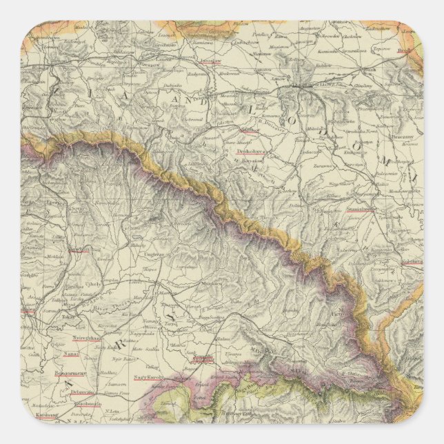 Pegatina Cuadrada Imperio austriaco 3 (Anverso)