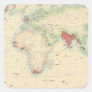 Pegatina Cuadrada Imperio británico