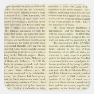 Pegatina Cuadrada Imperio del ANUNCIO 1811 de Napoleon Bonaparte