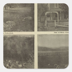 Pegatina Cuadrada Imperio interior de las escenas