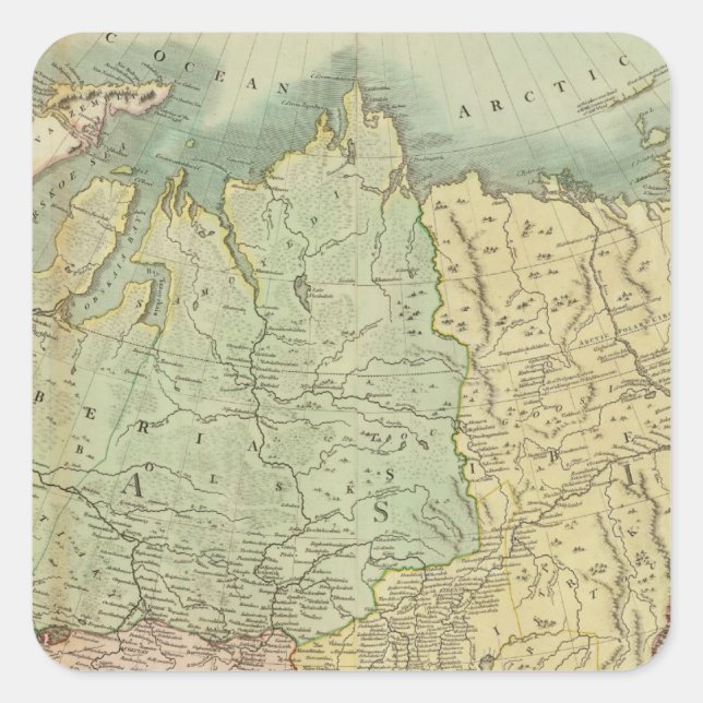 Pegatina Cuadrada Imperio Ruso 4 (Anverso)