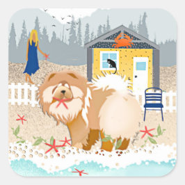 Pegatina Cuadrada IMPORTA PARA ESTE - pegatinas de cerda