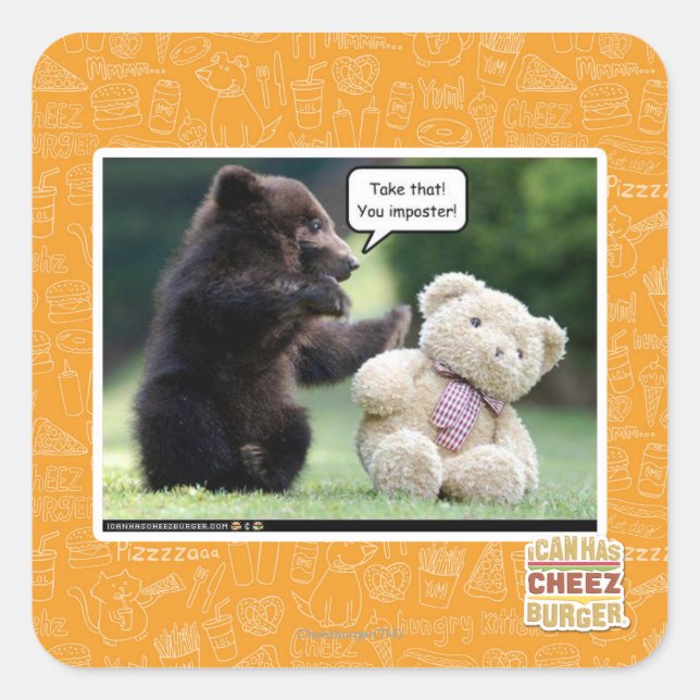 Pegatina Cuadrada ¡Impostor! (Anverso)
