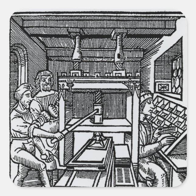 Pegatina Cuadrada Impresión (Anverso)