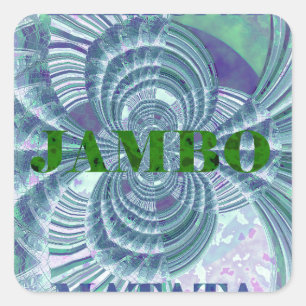 Pegatina Cuadrada Impresión artística de Aurora Matata