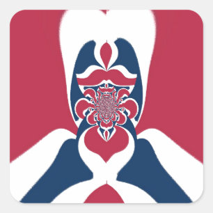 Pegatina Cuadrada Impresión de arte de E.T. asombrosa