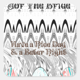 Pegatina Cuadrada Impresión de Arte de Regalo de Despedida de Solter