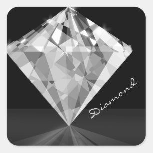 Pegatina Cuadrada Impresión de diamantes