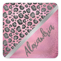 Impresión de leopardo Purpurinoso en rosa brillant