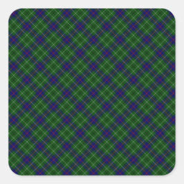 Pegatina Cuadrada Impresión diseñada por Duncan Clan Tartan