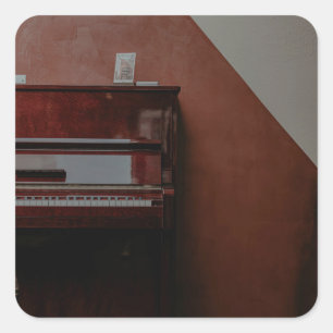 Pegatina Cuadrada Impresionante piano