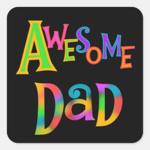 Pegatina Cuadrada Impresionantes camisetas y regalos para papá