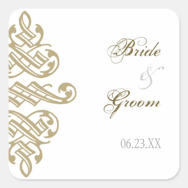 Pegatina Cuadrada Impresoras antiguas Ornamentos Pegatinas coinciden (Anverso)