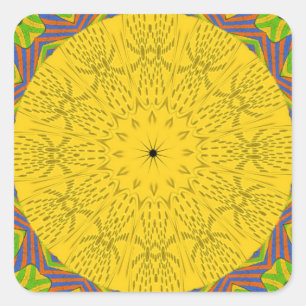 Pegatina Cuadrada Imprimir arte de patrón egipcio