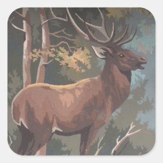 Pegatina Cuadrada Imprimir por número elástico