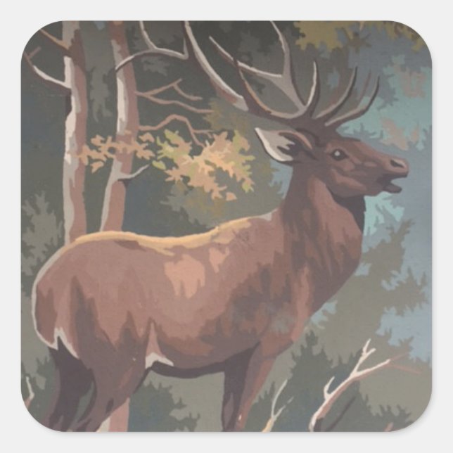 Pegatina Cuadrada Imprimir por número elástico (Anverso)