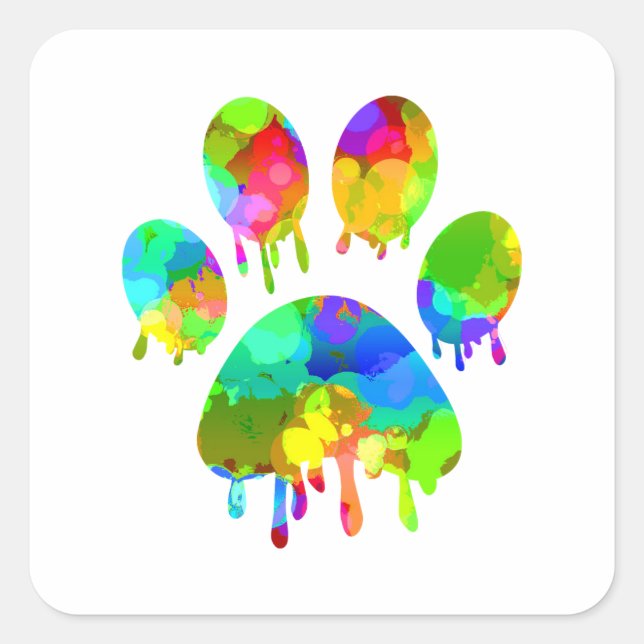 Pegatina Cuadrada Imprimir trazo (Anverso)