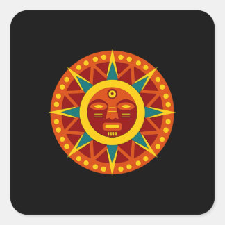 Pegatina Cuadrada Inca Sun