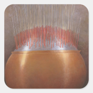 Pegatina Cuadrada Incense Sticks