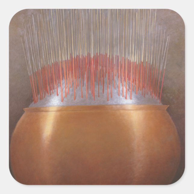 Pegatina Cuadrada Incense Sticks (Anverso)