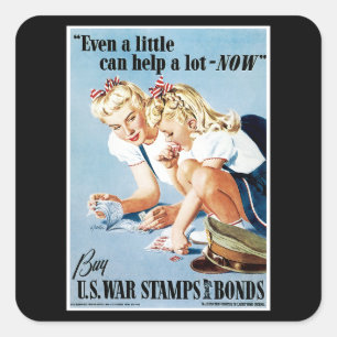 Pegatina Cuadrada Incluso un poco puede ayudar