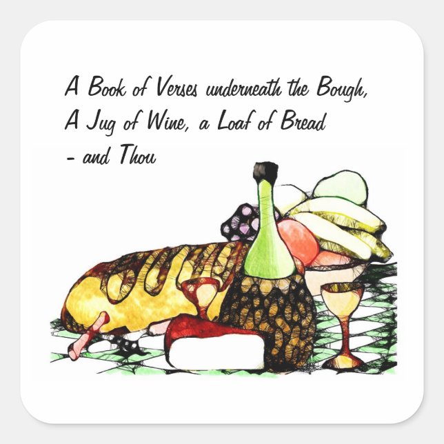 Pegatina Cuadrada indefinido (Anverso)