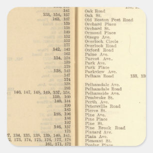 Pegatina Cuadrada Index New Rochelle
