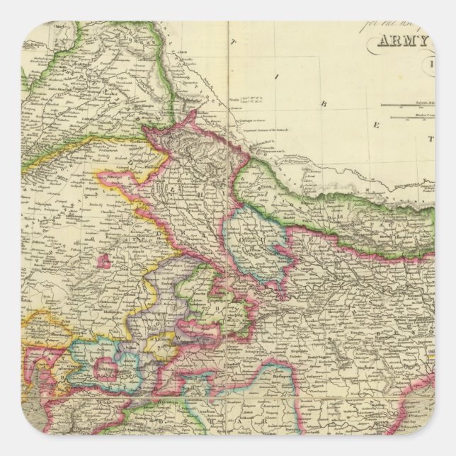 Pegatina Cuadrada India (Anverso)