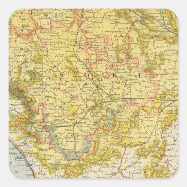 Pegatina Cuadrada India 7 (Anverso)