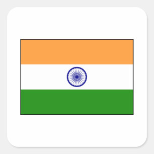 Pegatina Cuadrada India - Bandera nacional india